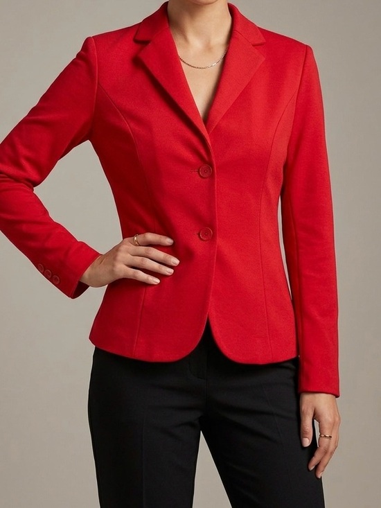 Allegra K Jackets & Blazers - Allegra K Red Tailored Two-Button Blazer
